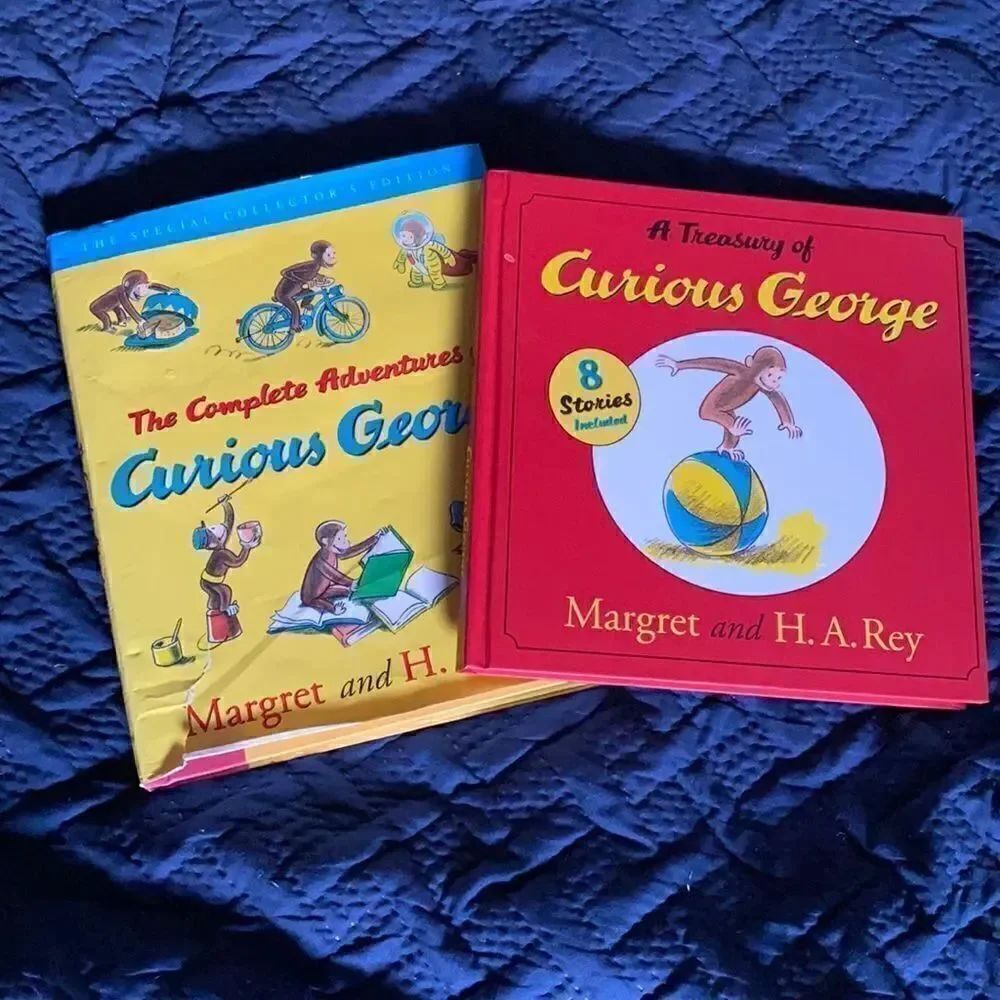 2 curious George Treasure Books.